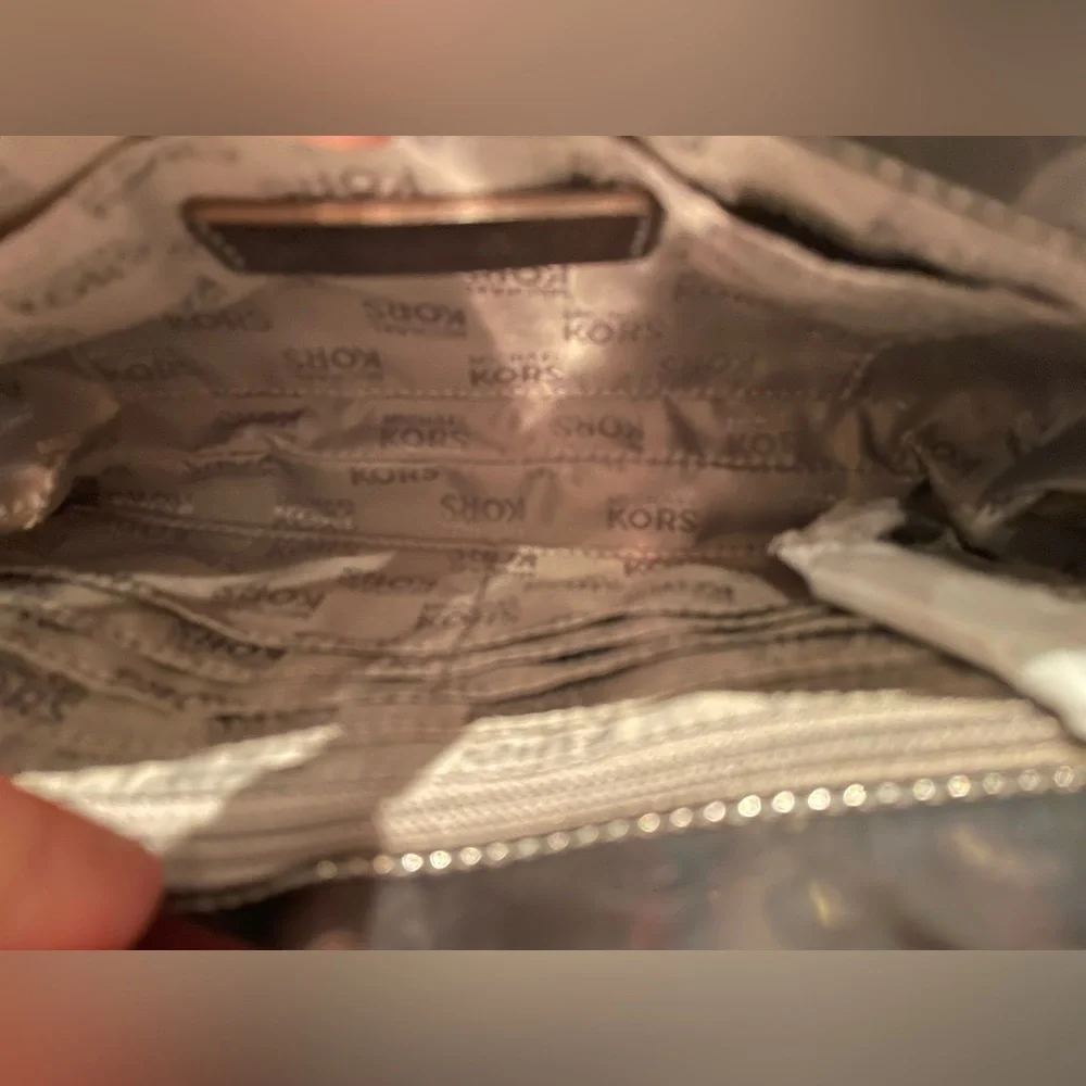 Michael Kors Metallic Silver Purse - Picture 9 of 10